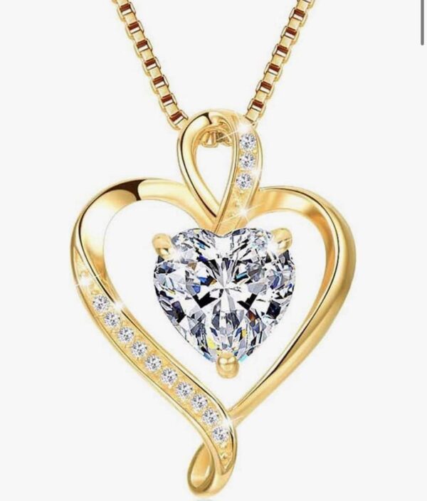 Collier Coeur pour Femme Argent Sterling 925 Or